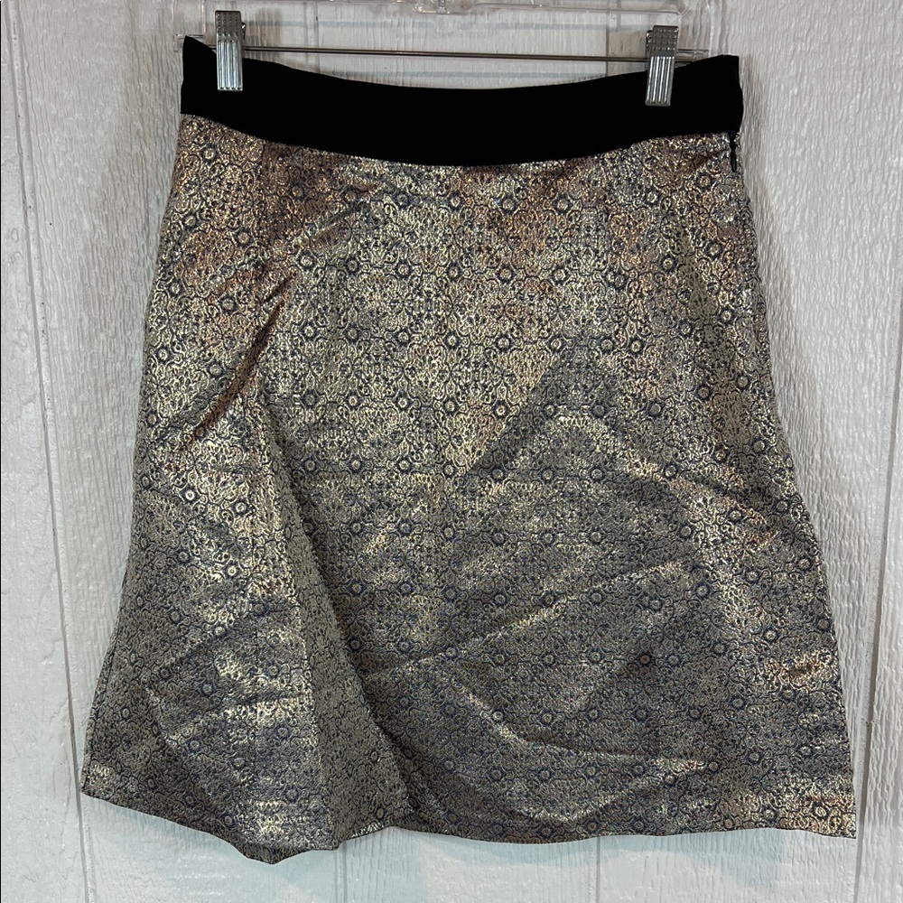 Narciso Rodriguez for Design Nation Silver Gray A-Line Cocktail Skirt